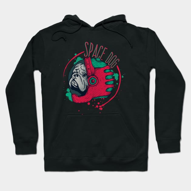 Space dog Hoodie by Jess Adams